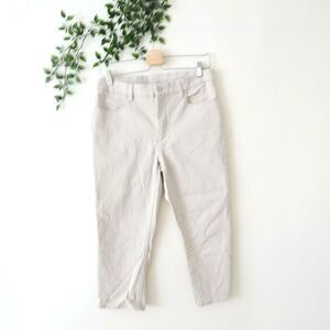 Chico's Perfect Stretch Girlfriend Slim Leg Capri Jeans Size 0.5 Tan Brown